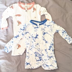 Kyte Romper 2 pack red panda and sapphire marble